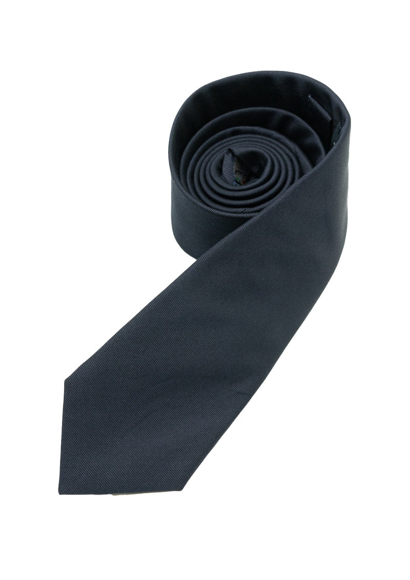 Solid Navy Silk Tie