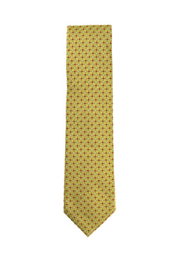 Yellow & Red Dotted Silk Tie