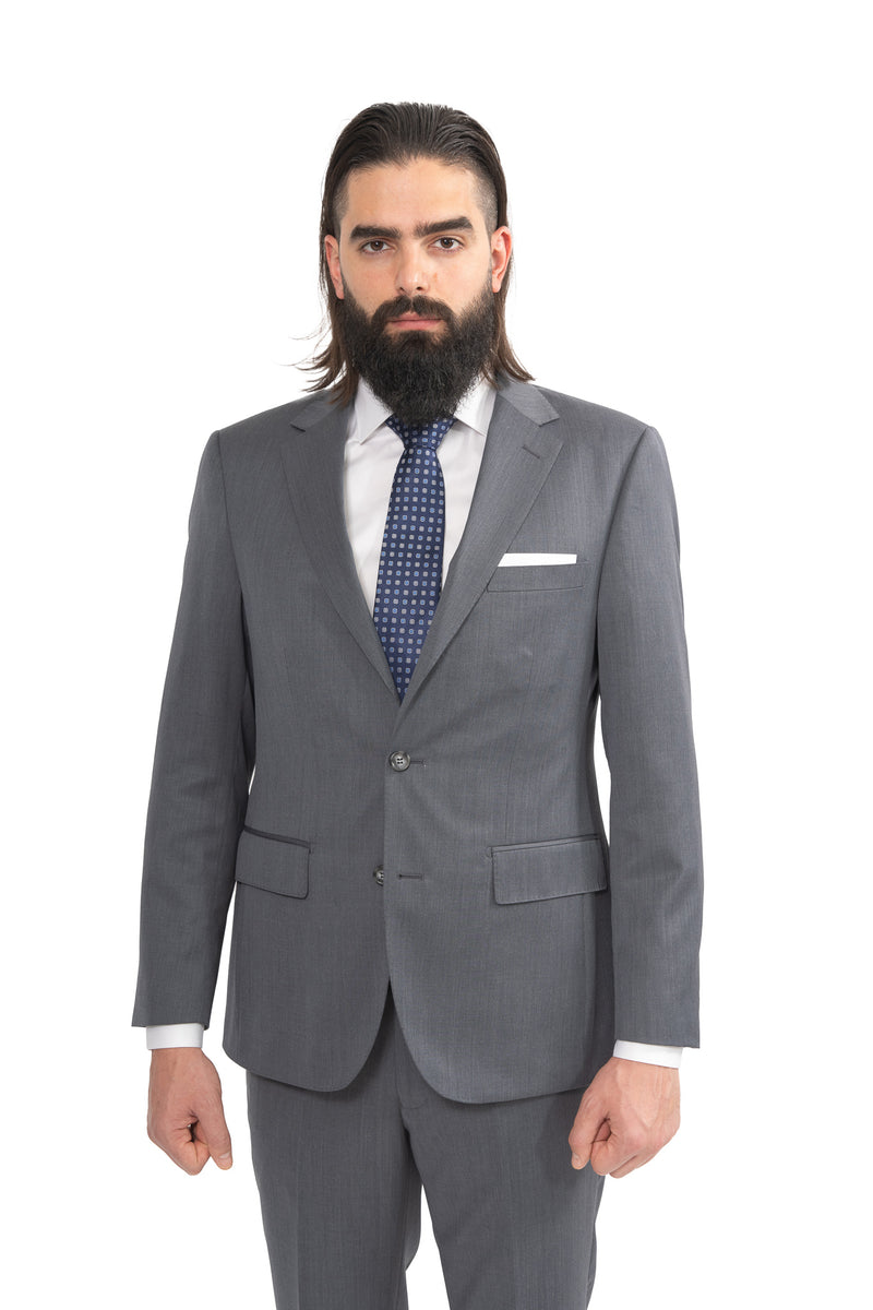 Cosiani Grey Slim Fit Wool Suit