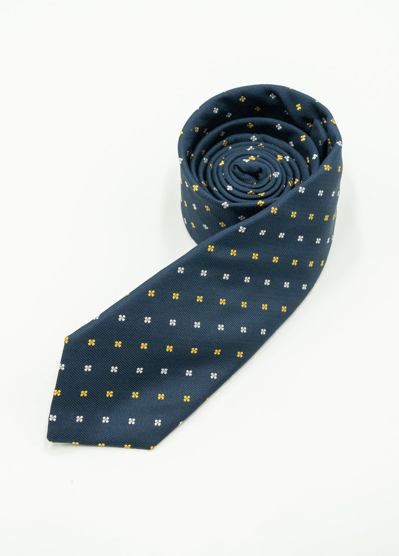 Blue & Yellow Floral Silk Tie