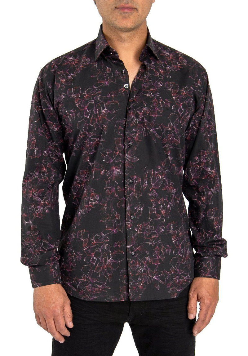 Exotic Black & Burgundy Shirt Cosiani Exotic Black & Burgundy Shirt Cosiani