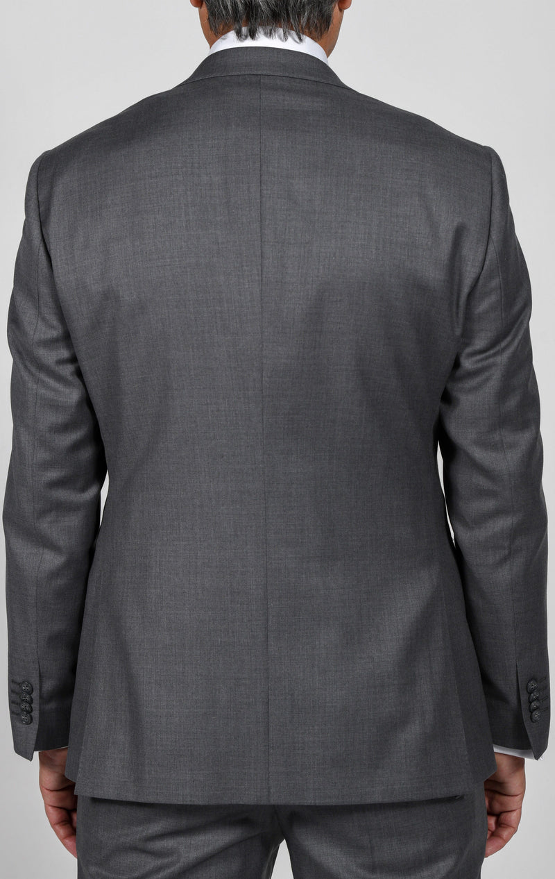 Light Grey Slim Fit Wool Cashmere Suit