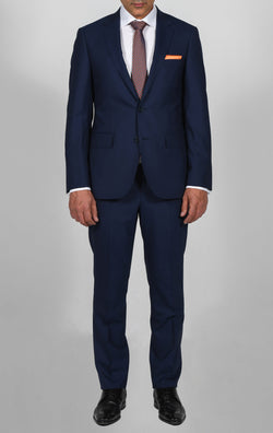 Royal Blue Slim Fit Wool Cashmere Suit