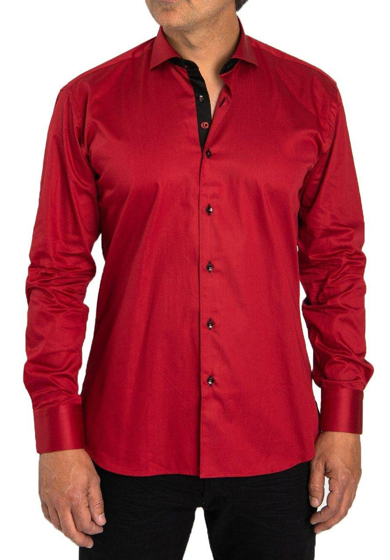 Valentine Solid Red Shirt With Black Trim