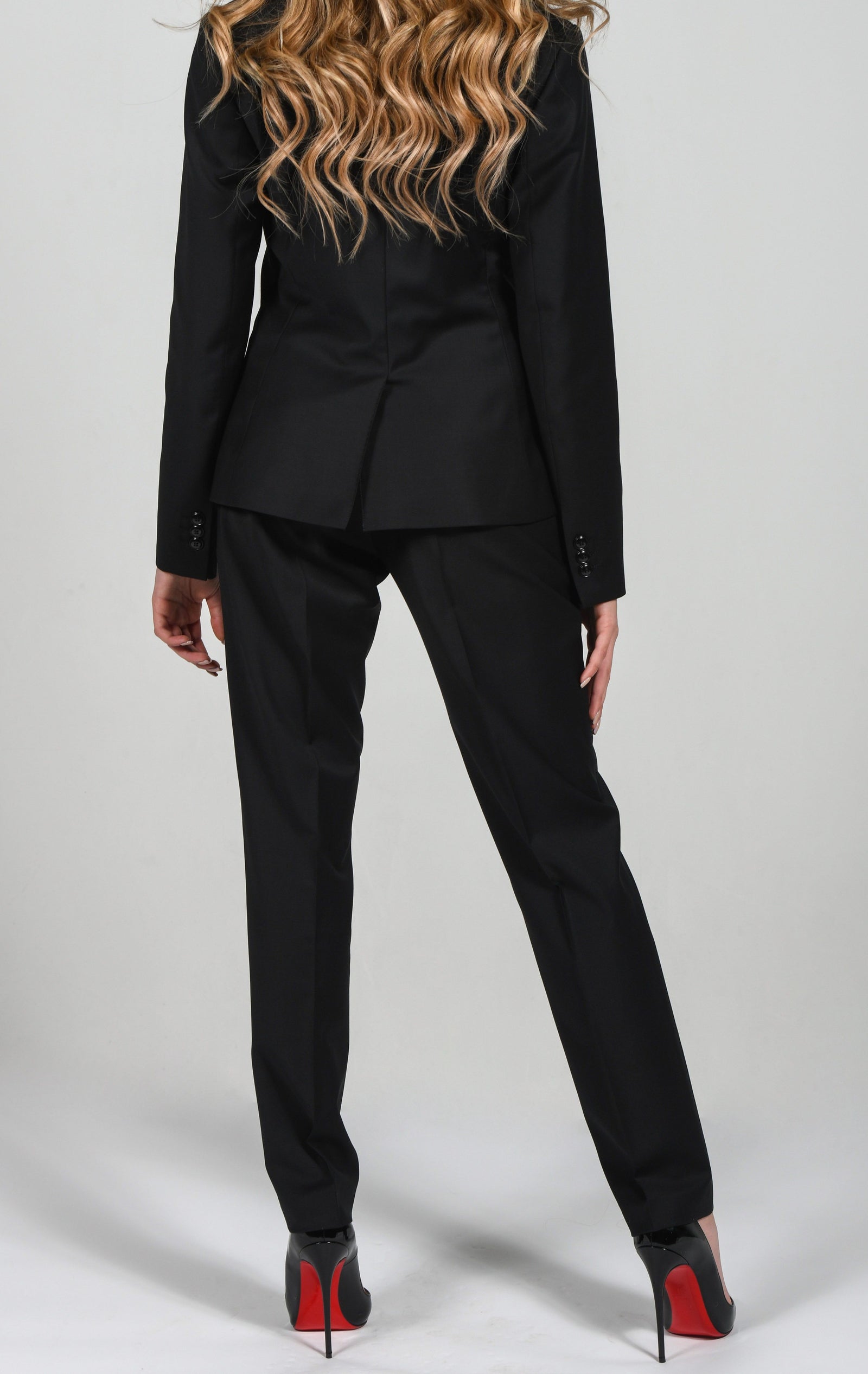 women's black polyester dress pants Cosiani Women’s Wool 8 Size:IT 44 Hm Long Sleeved Jersey way stretch ponte knit Wedding Guests