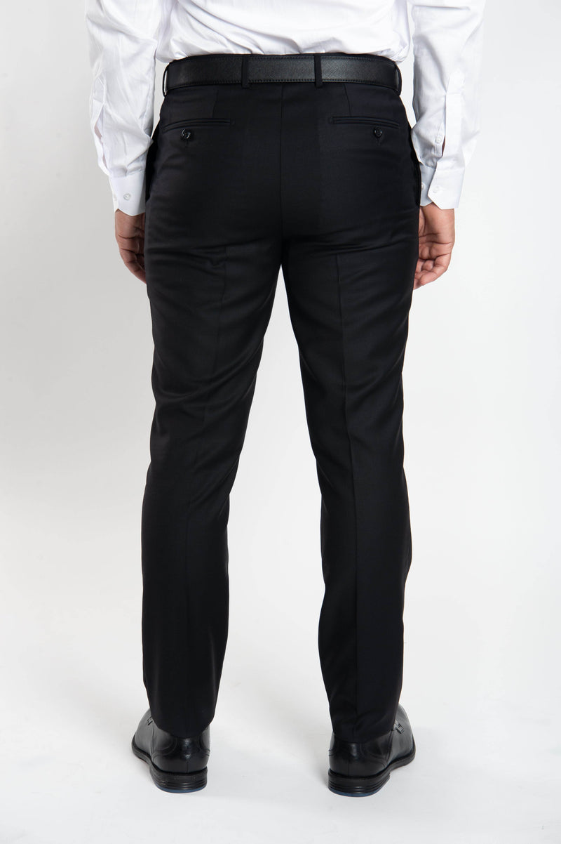 Cosiani Black Slim Fit Wool Cashmere Suit